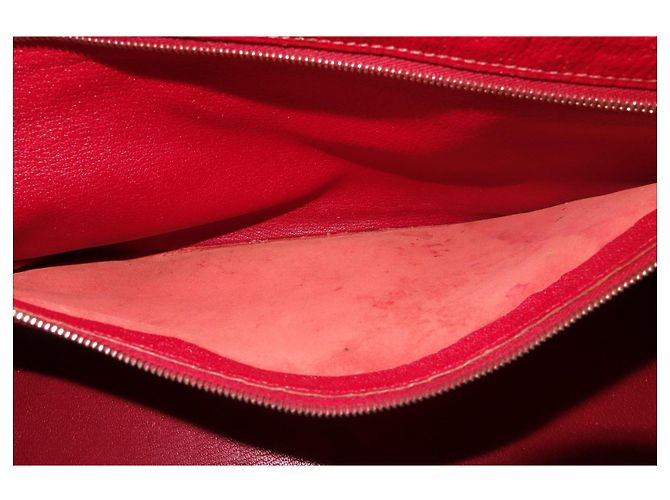 Borsa Hermès Birkin 40 Rossa in Pelle Fjord Rosso - vista 17