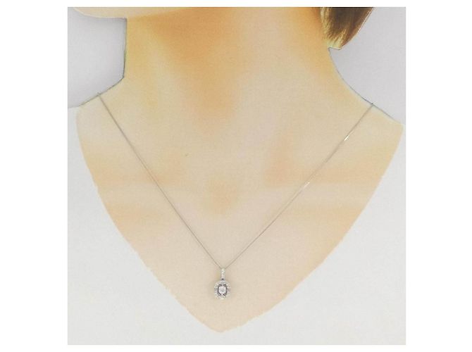 Autre Marque Collana di diamanti Pt900/Pt850 Argento - vista 6