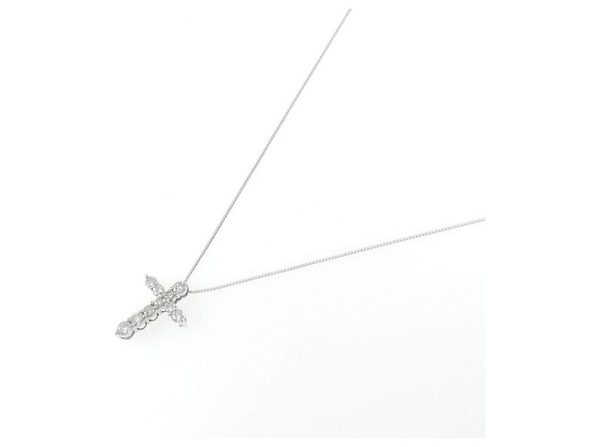 Autre Marque Collana a Croce con Diamanti Au750 Argento - vista 2