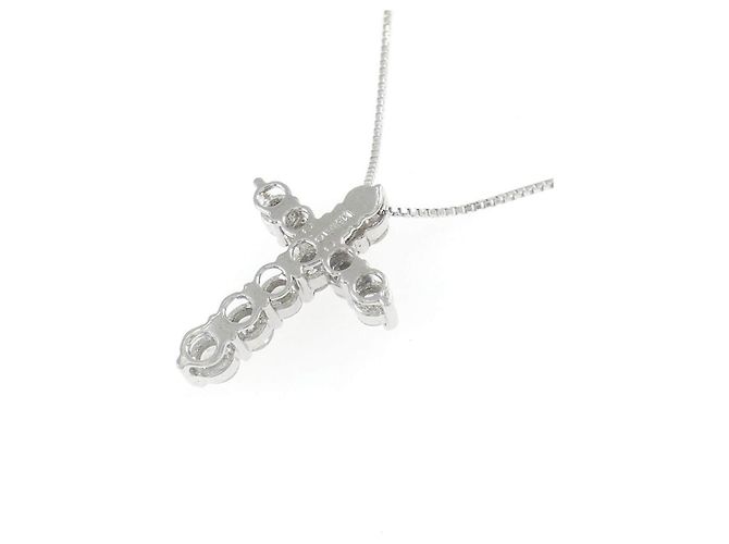 Autre Marque Collana a Croce con Diamanti Au750 Argento - vista 4