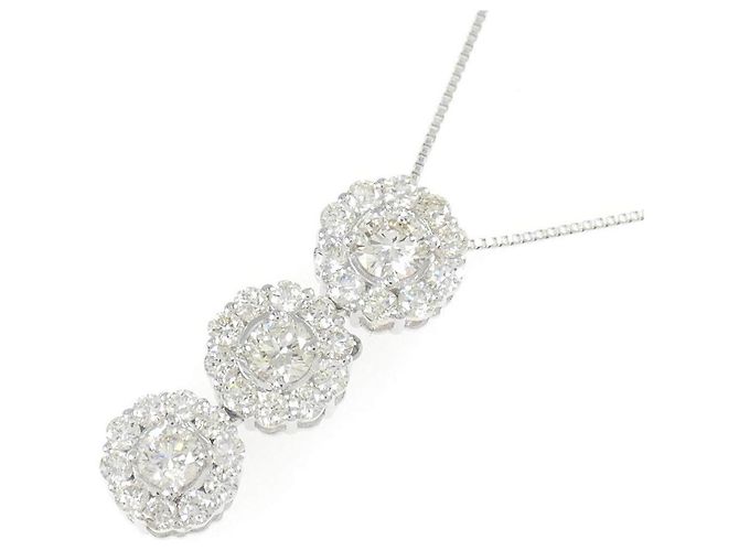 Autre Marque Collana in oro bianco Au750 e diamanti Argento - vista 3
