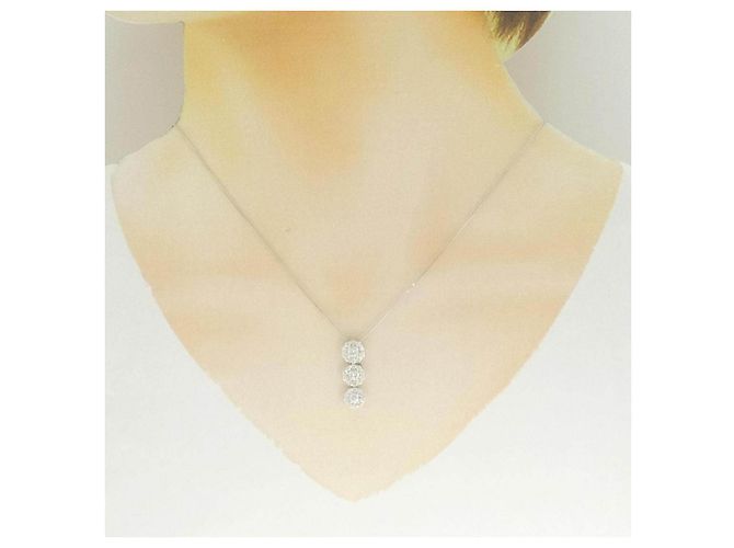 Autre Marque Collana in oro bianco Au750 e diamanti Argento - vista 6