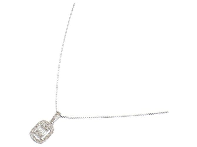 Autre Marque Collana in oro bianco Au750 e diamanti Argento - vista 2