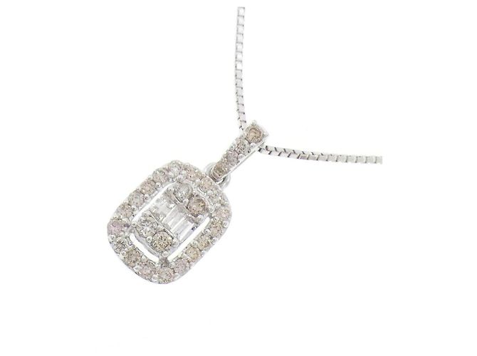 Autre Marque Collana in oro bianco Au750 e diamanti Argento - vista 3