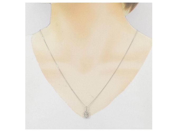 Autre Marque Collana in oro bianco Au750 e diamanti Argento - vista 6