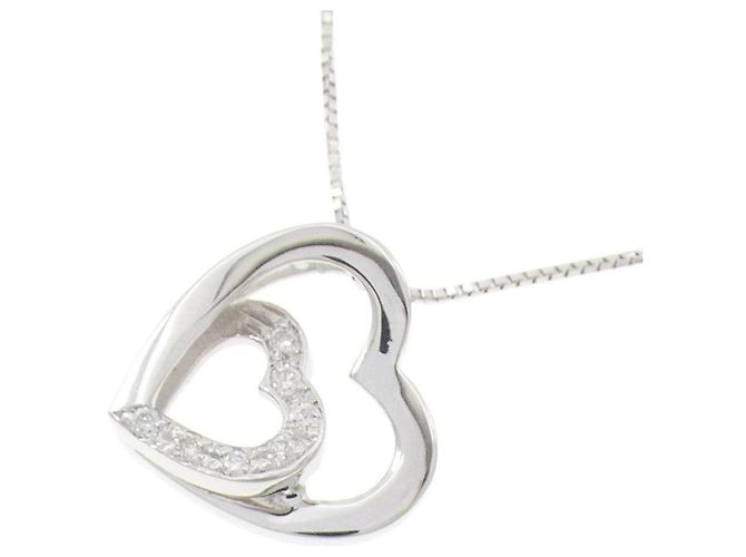 Autre Marque Collana Cuore con Diamanti Au750 Argento - vista 3