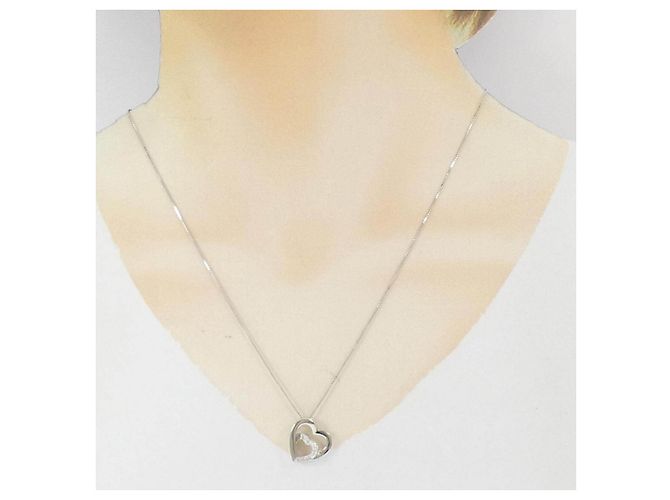 Autre Marque Collana Cuore con Diamanti Au750 Argento - vista 6