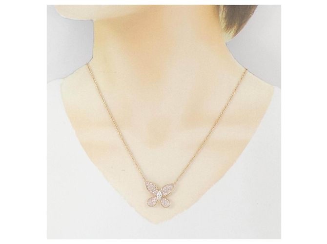 Autre Marque Collana Graff Butterfly Pavé Au750 Diamond D'oro - vista 6