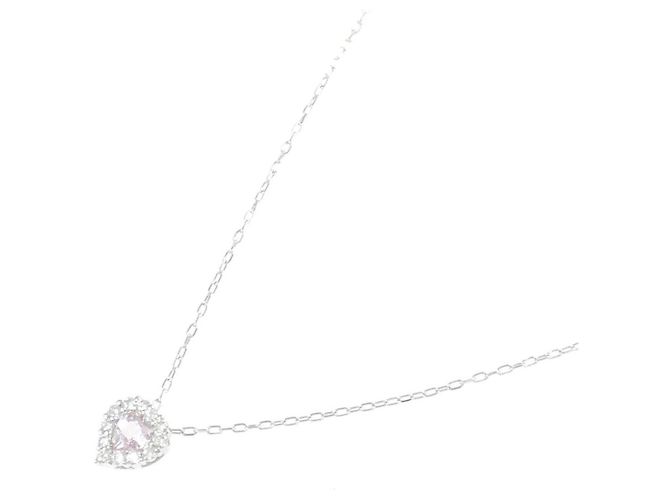 Autre Marque Collana in Morganite e Diamanti Au750 Argento - vista 2