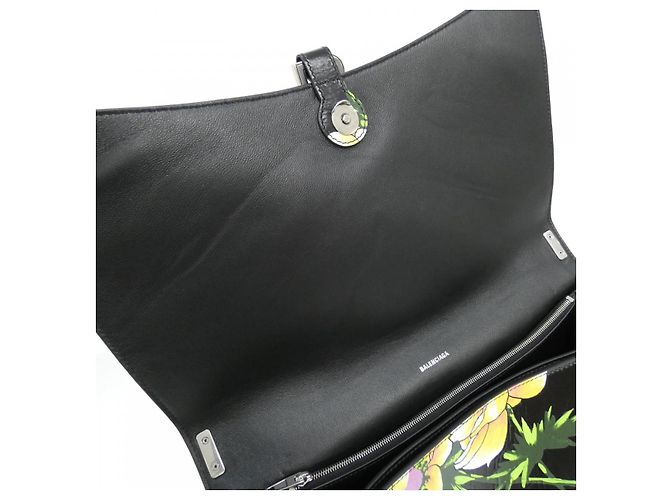 Borsa a tracolla in pelle Balenciaga 766058 2AARS Nero Argento Multicolore - vista 9