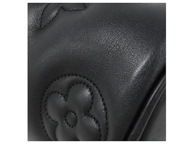 Borsa a tracolla Louis Vuitton Bubblegram Papillon BB in pelle di vitello Nero Gold hardware - vista 3
