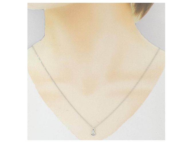 Autre Marque Collana in K14WG e diamanti Argento - vista 6