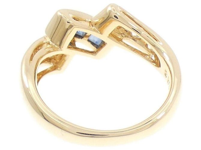 Autre Marque Pola Au750 Saphir Diamant Ring Golden - Ansicht 3