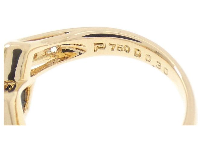 Autre Marque Pola Au750 Saphir Diamant Ring Golden - Ansicht 4