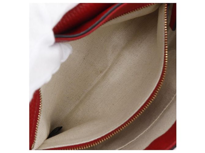 Borsa a tracolla in pelle Gucci Soho Interlocking G Rosso - vista 6