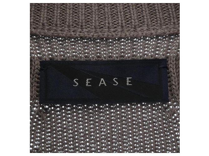 Autre Marque Cardigã de cashmere e couro SEASE Marrom - vista 4