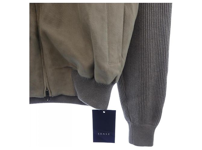 Autre Marque Cardigã de cashmere e couro SEASE Marrom - vista 6