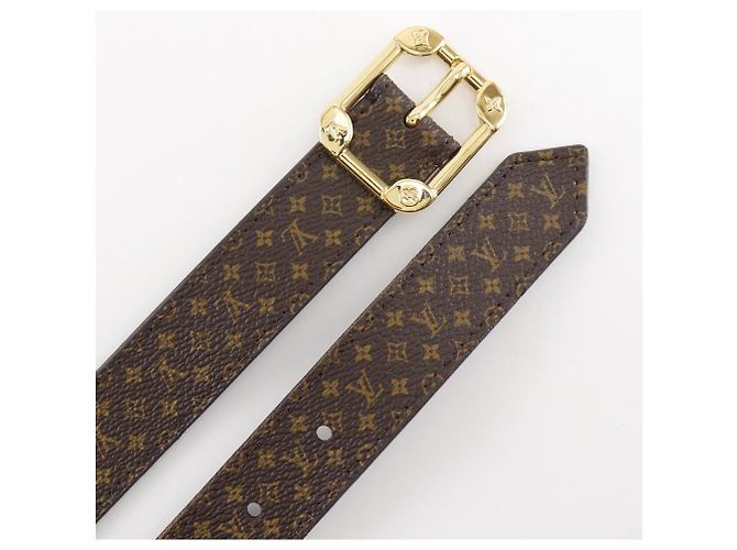 Cintura Louis Vuitton Sangle Martier Monogram Marrone - vista 4