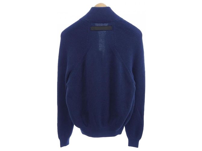 Autre Marque Cardigã de cashmere e couro SEASE Azul - vista 2