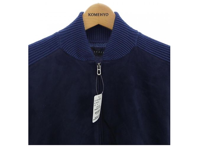 Autre Marque Cardigã de cashmere e couro SEASE Azul - vista 5
