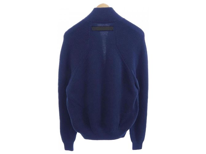 Autre Marque Cardigã de couro e cashmere SEASE Azul - vista 2
