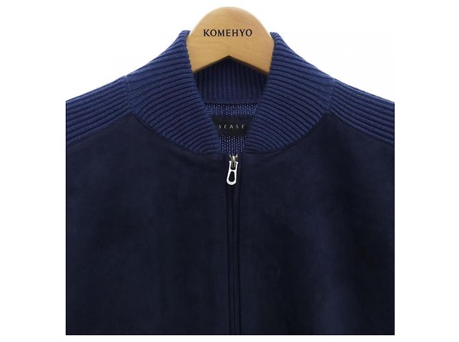 Autre Marque Cardigã de couro e cashmere SEASE Azul - vista 5