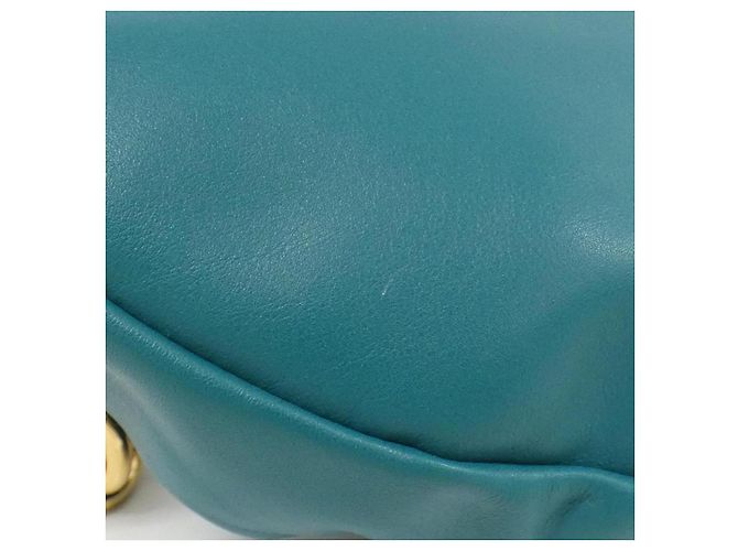 Bottega Veneta 651445 VCP41 Borsa a tracolla in vitello Blu - vista 3