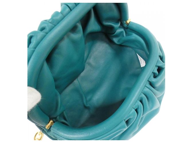 Bottega Veneta 651445 VCP41 Borsa a tracolla in vitello Blu - vista 7