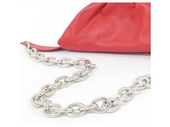 Bottega Veneta 651445 VCP41 Bolso de hombro de piel de becerro Roja - vista 8
