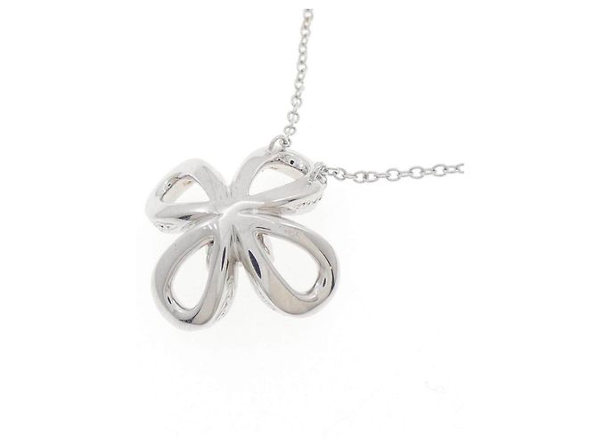 Autre Marque Collana Au750 Fiore e Diamanti Argento - vista 4