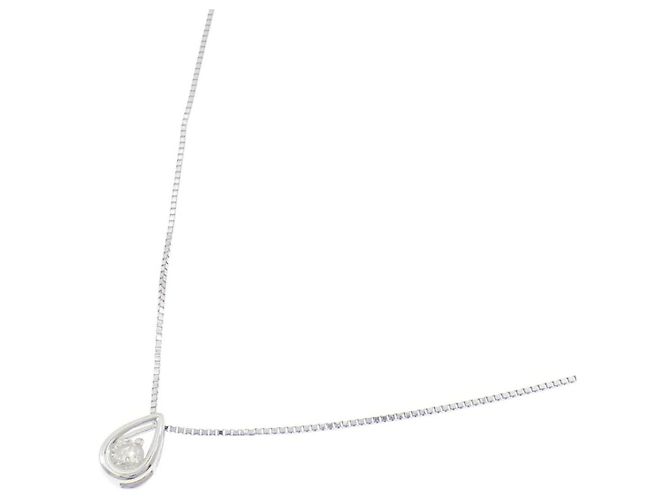 Autre Marque Collana in oro bianco K10 e diamanti Argento - vista 2