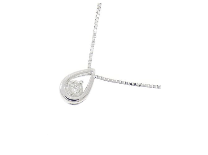 Autre Marque Collana in oro bianco K10 e diamanti Argento - vista 3