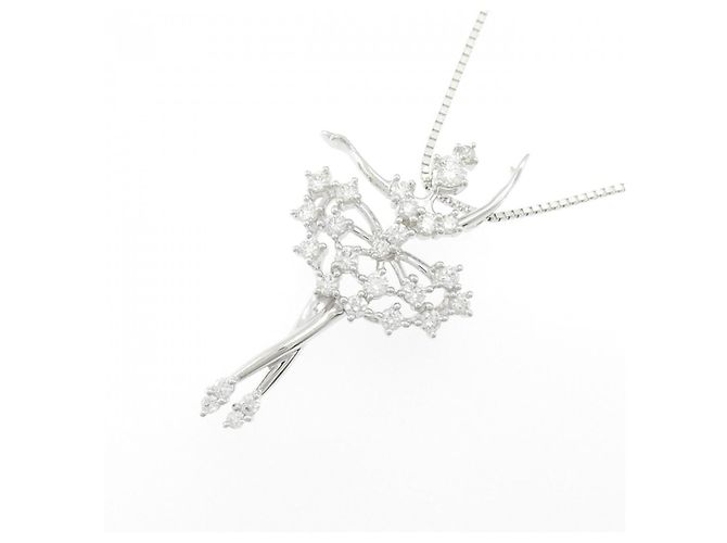 Collana Tasaki Au750 Diamanti Argento - vista 3