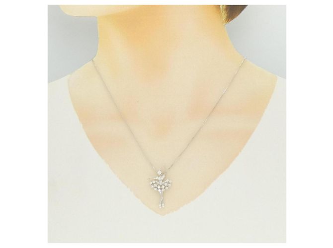 Collana Tasaki Au750 Diamanti Argento - vista 6