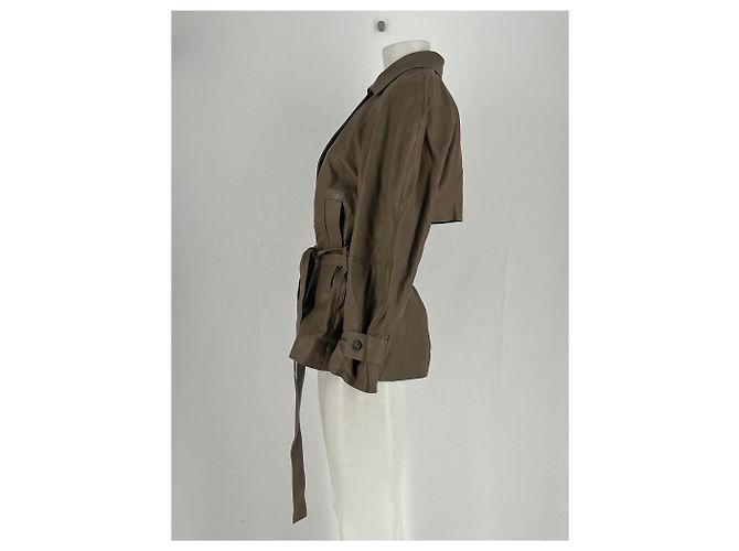Chaqueta de viscosa marrón Cos XS Castaño - vista 3
