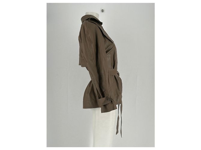 Chaqueta de viscosa marrón Cos XS Castaño - vista 4
