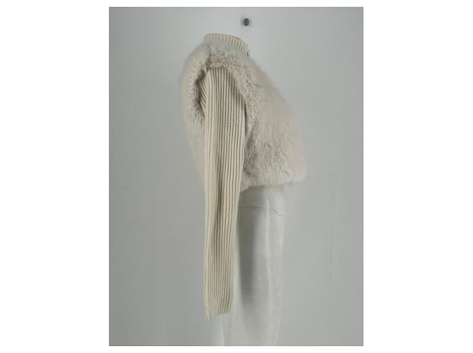 Yves Salomon Beiger Pelpullover - Ansicht 4