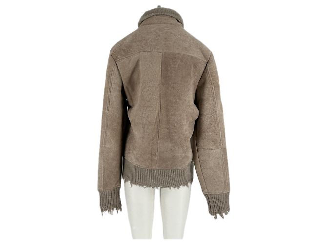 Autre Marque Beige Lammfelljacke - Ansicht 2