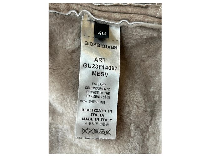 Autre Marque Beige Lammfelljacke - Ansicht 6