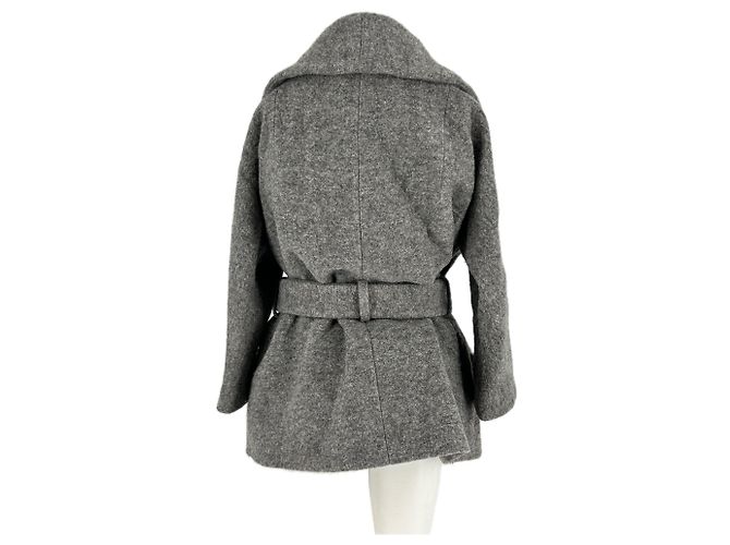 Carven Wollmantel Grau Größe 36 - Ansicht 2