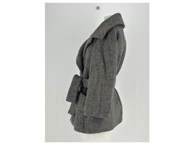 Carven Wollmantel Grau Größe 36 - Ansicht 3