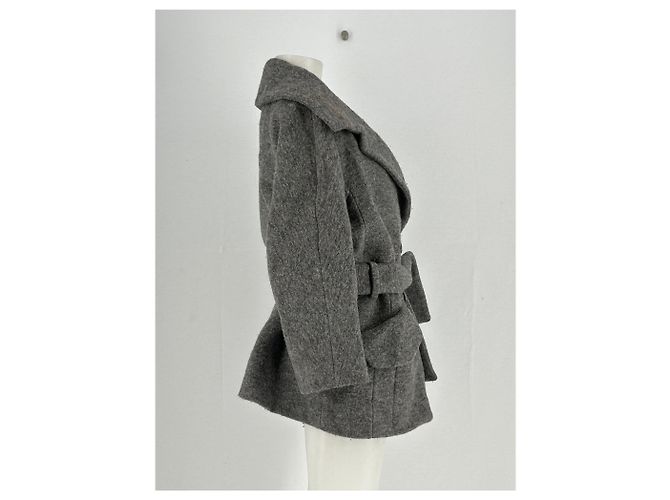 Carven Wollmantel Grau Größe 36 - Ansicht 4