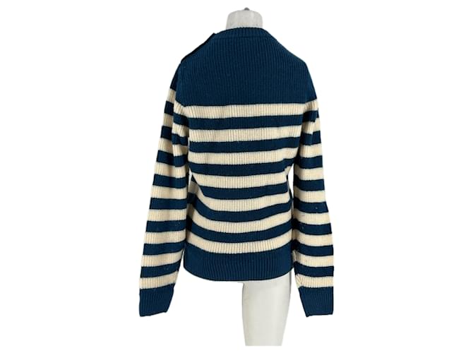 Lacoste Blau-weiß gestreifter Pullover - Ansicht 2