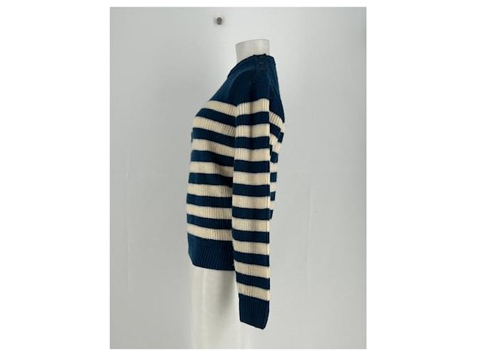 Lacoste Blau-weiß gestreifter Pullover - Ansicht 3