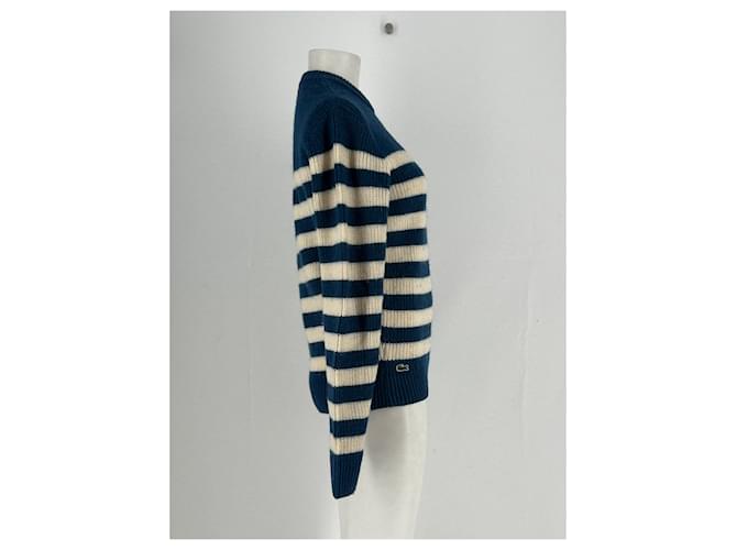 Lacoste Blau-weiß gestreifter Pullover - Ansicht 4