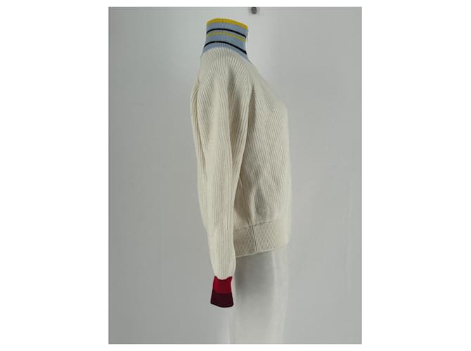 Lacoste Weißer Rollkragen-Sweatshirt - Ansicht 4