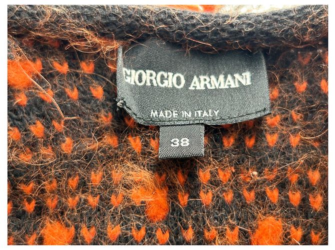 Giorgio Armani Pelliccia nera e arancione - vista 5