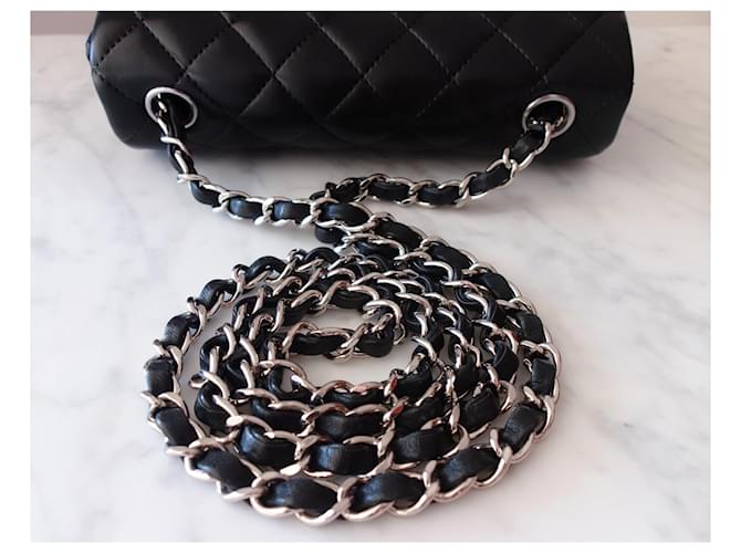 Timeless Chanel Classic Flap Mini Borsa Nera Nero - vista 14
