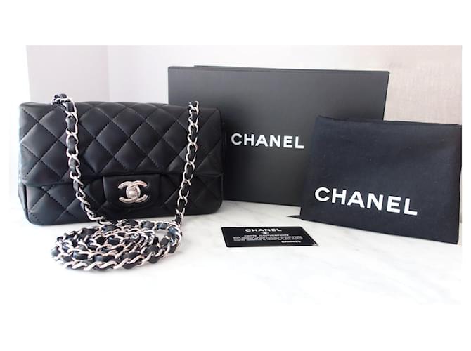 Timeless Chanel Classic Flap Mini Borsa Nera Nero - vista 2