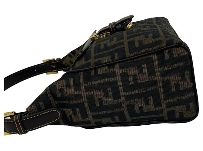 Fendi Zucca FF Pattern Handtasche Braun Schwarz - Ansicht 4